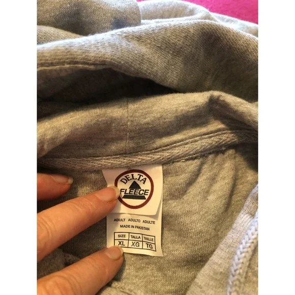 Nihilism Gray Hoodie XL Delta Fleece "There's Nothing To It!" NEW - Picture 4 of 4